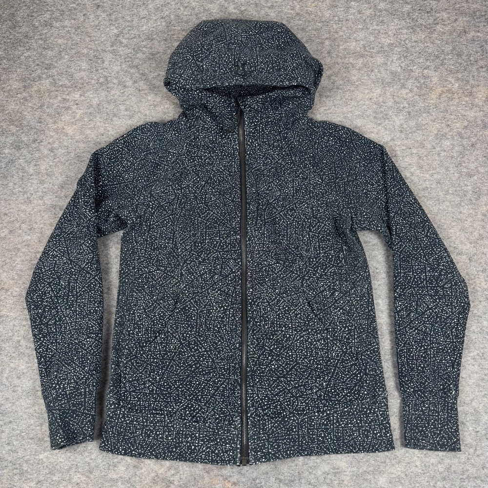 Lululemon Scuba Hoodie Light Cotton Fleece Night View White Black Womens 10